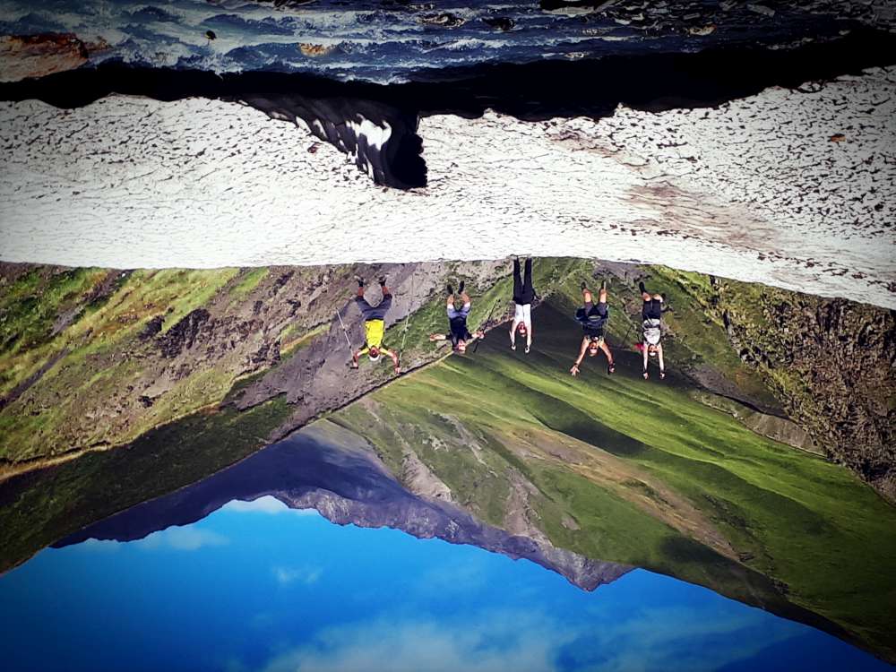 Snow bridge Tusheti trekking